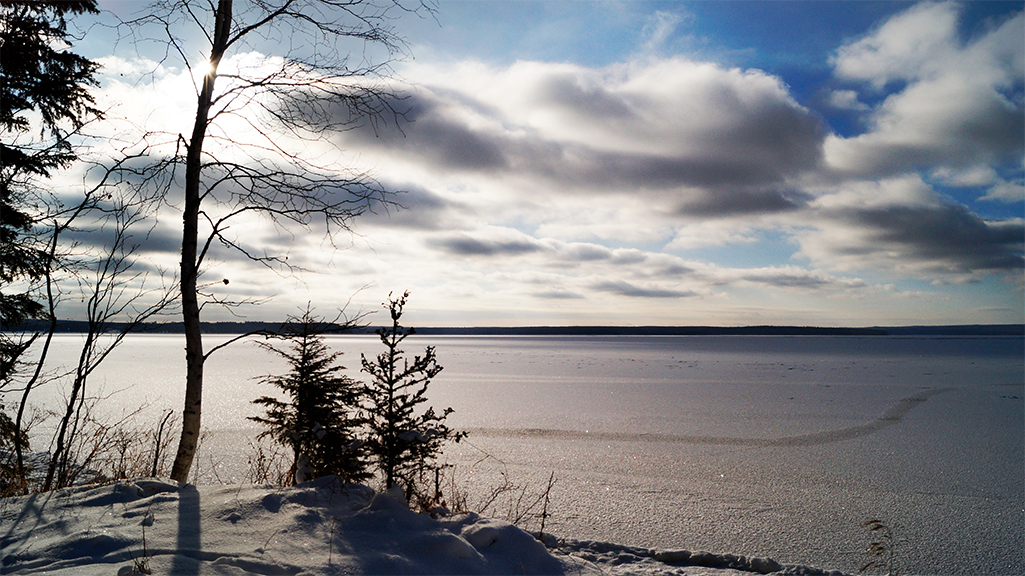 snow covered lake