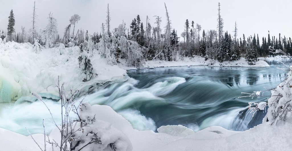 long exposure of Nistowiak Fasll in winter